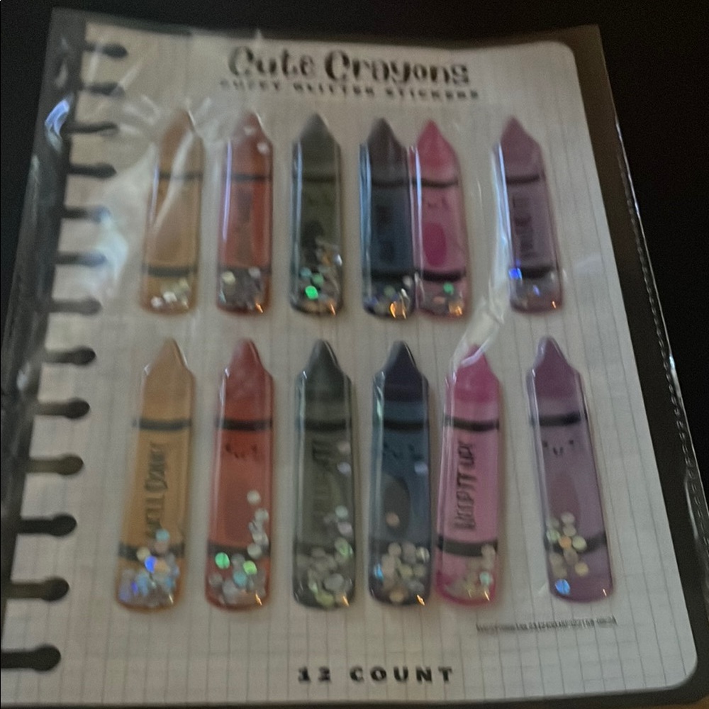 NIP 22 Cute Crayons Puffy Stickers